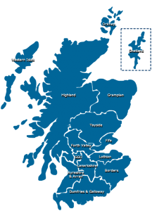 Healthboard Areas of NHS Scotland