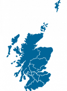 Map of Scotland Health regions
